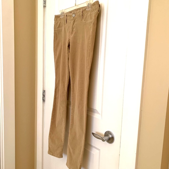 American Eagle Women Stretch Skinny Corduroy Jeggings Light Brown Size 6 - Picture 4 of 11